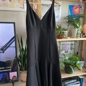 Black Cocktail Dress with high low style